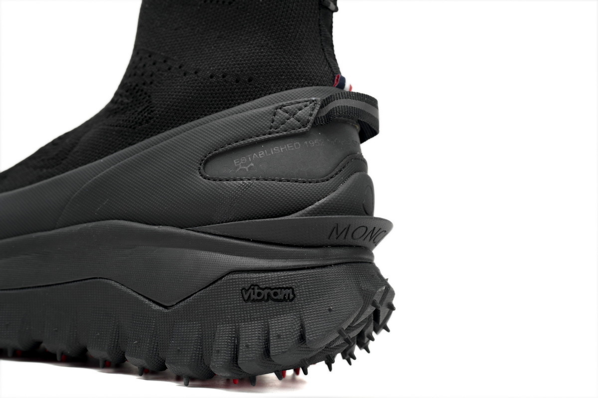 Moncler Trailgrip Knit High Top Sneakers Pure Black