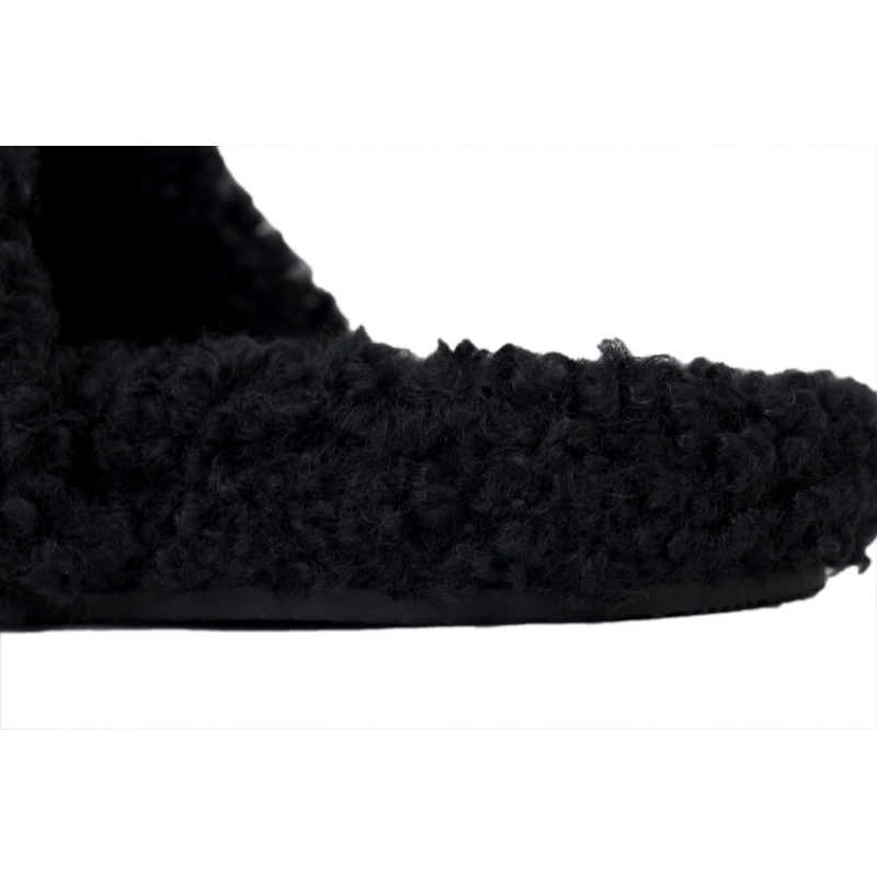 Balenciaga Furry Slide Black Coke Label 654747W2D011096