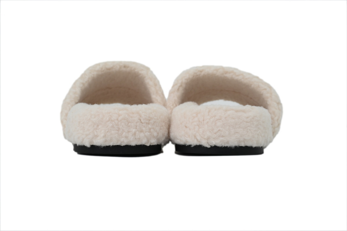 Chanel Wool Slippers White