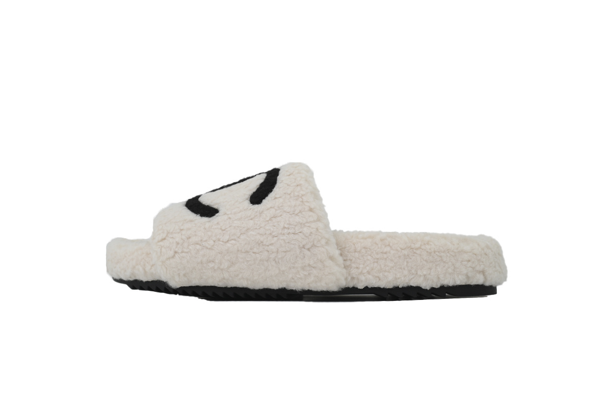 Chanel Wool Slippers White