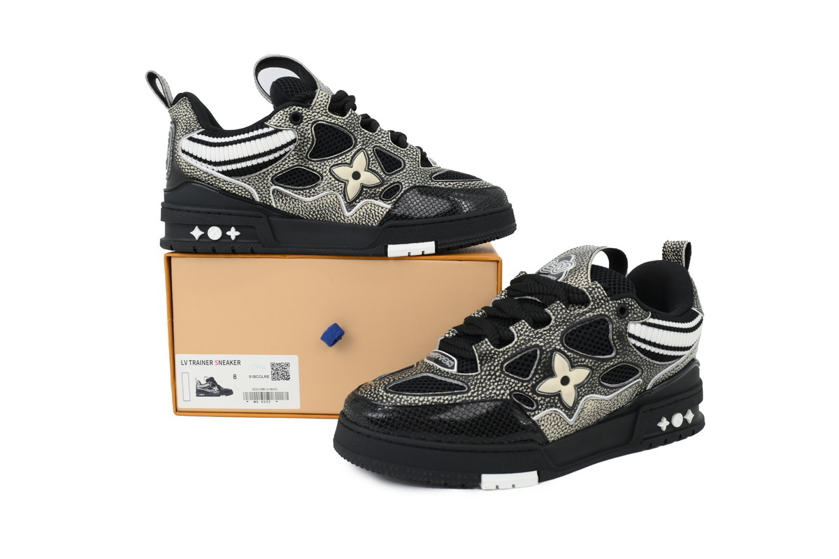 Louis Vuitton LV Skate Sneaker Knitted Collar Black 1AHSXP