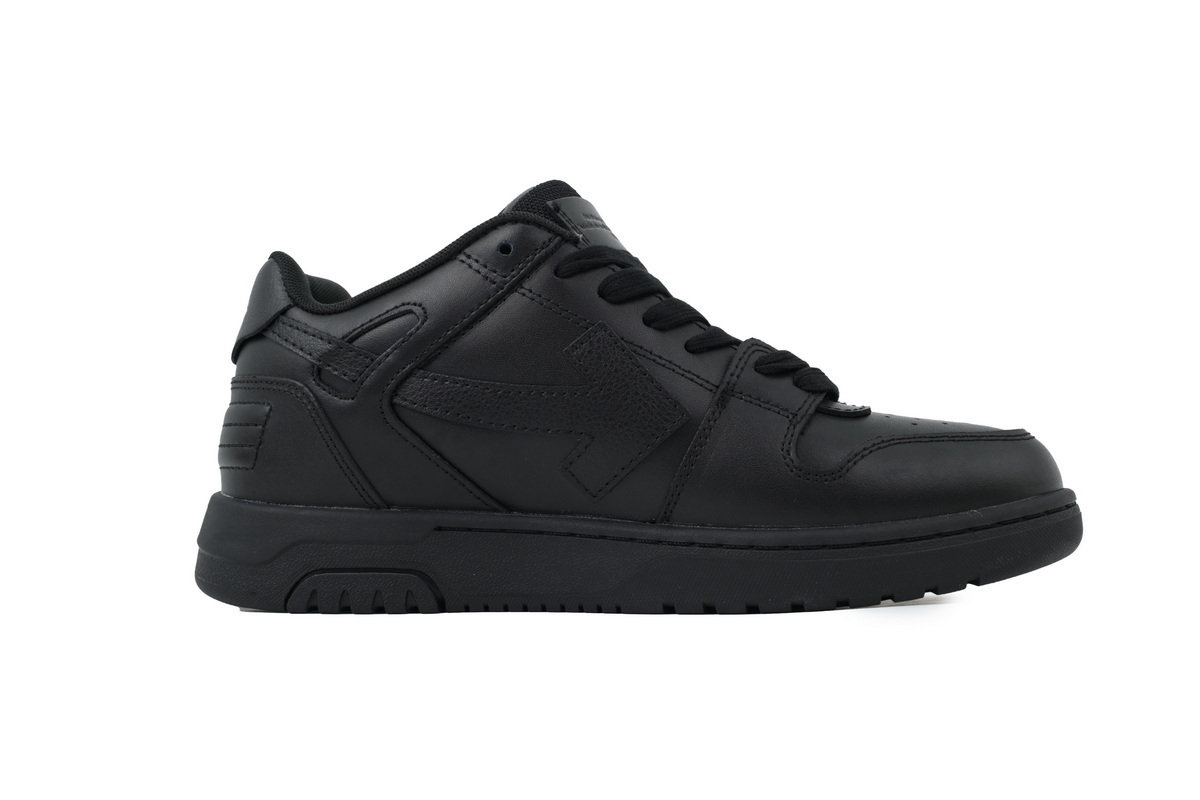 Off-White Out Of Office Leather Sneakers Triple Black OWIA259C9 9LEA012 1010