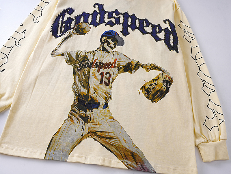 Godspeed Strike Out Long Sleeve T-shirt Bone #3158