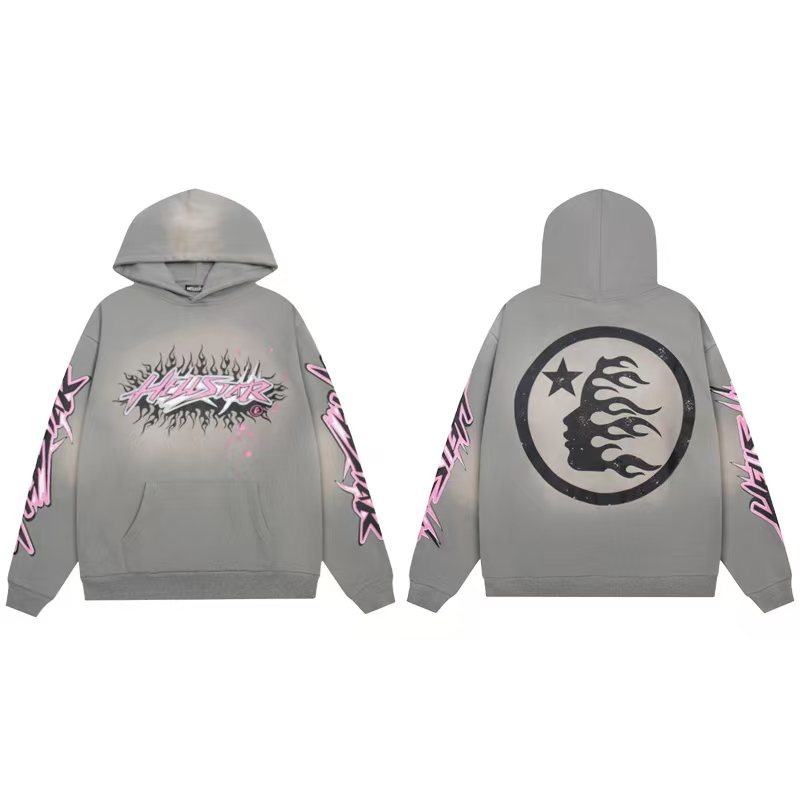 Hellstar Future Flame Hoodie Grey