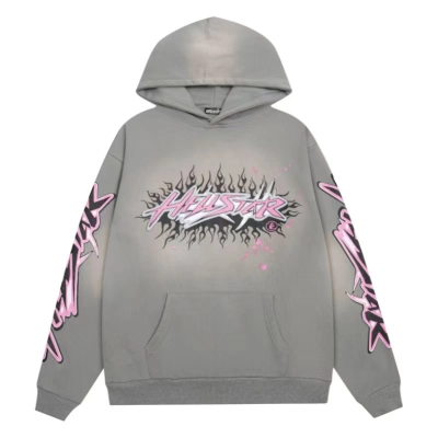 Hellstar Future Flame Hoodie Grey 01