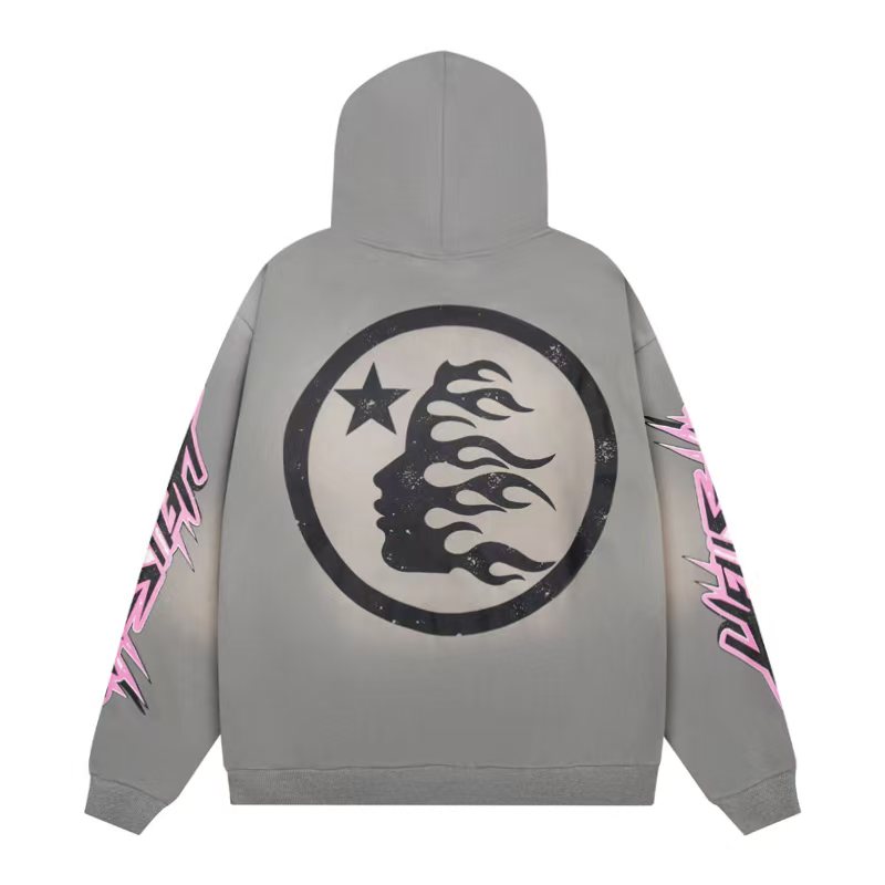 Hellstar Future Flame Hoodie Grey