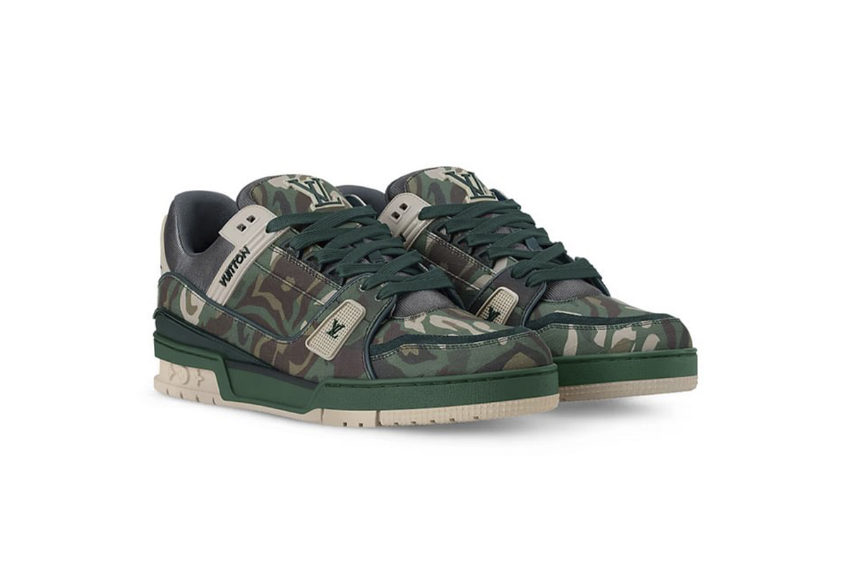 Louis Vuitton Trainer Camouflage Green 1AIKP0