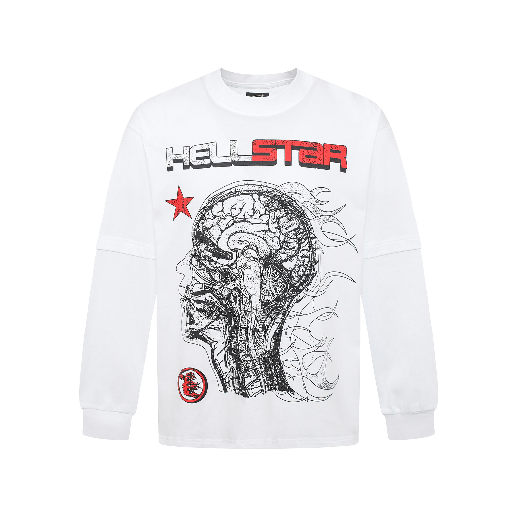 Hellstar 1996 Long-Sleeve T-Shirt D3233 Black/White