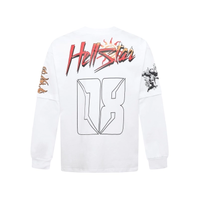 Hellstar ‘08’ Long-Sleeve T-Shirt D3231 Black/White 02