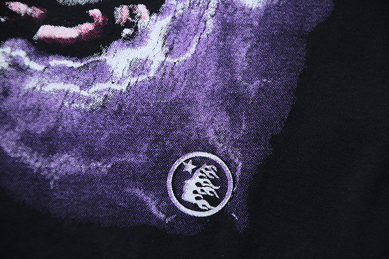 Hellstar 'Powered By The Star'  Long-Sleeve T-Shirt #651 Black Purple