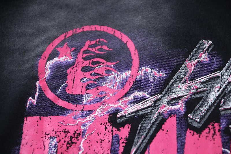 Hellstar 'Powered By The Star'  Long-Sleeve T-Shirt #651 Black Purple