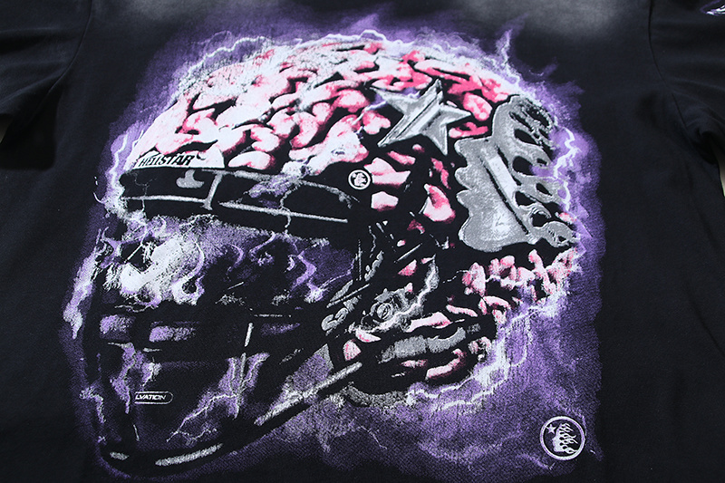 Hellstar 'Powered By The Star'  Long-Sleeve T-Shirt #651 Black Purple