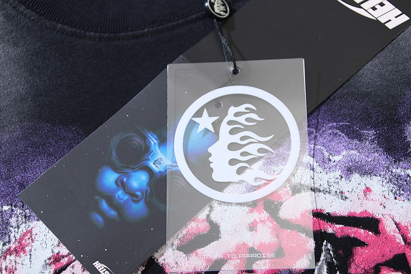 Hellstar 'Powered By The Star'  Long-Sleeve T-Shirt #651 Black Purple