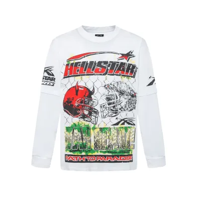 Hellstar ‘War Ready’ Long-Sleeve T-Shirt D3235 Black/White 02
