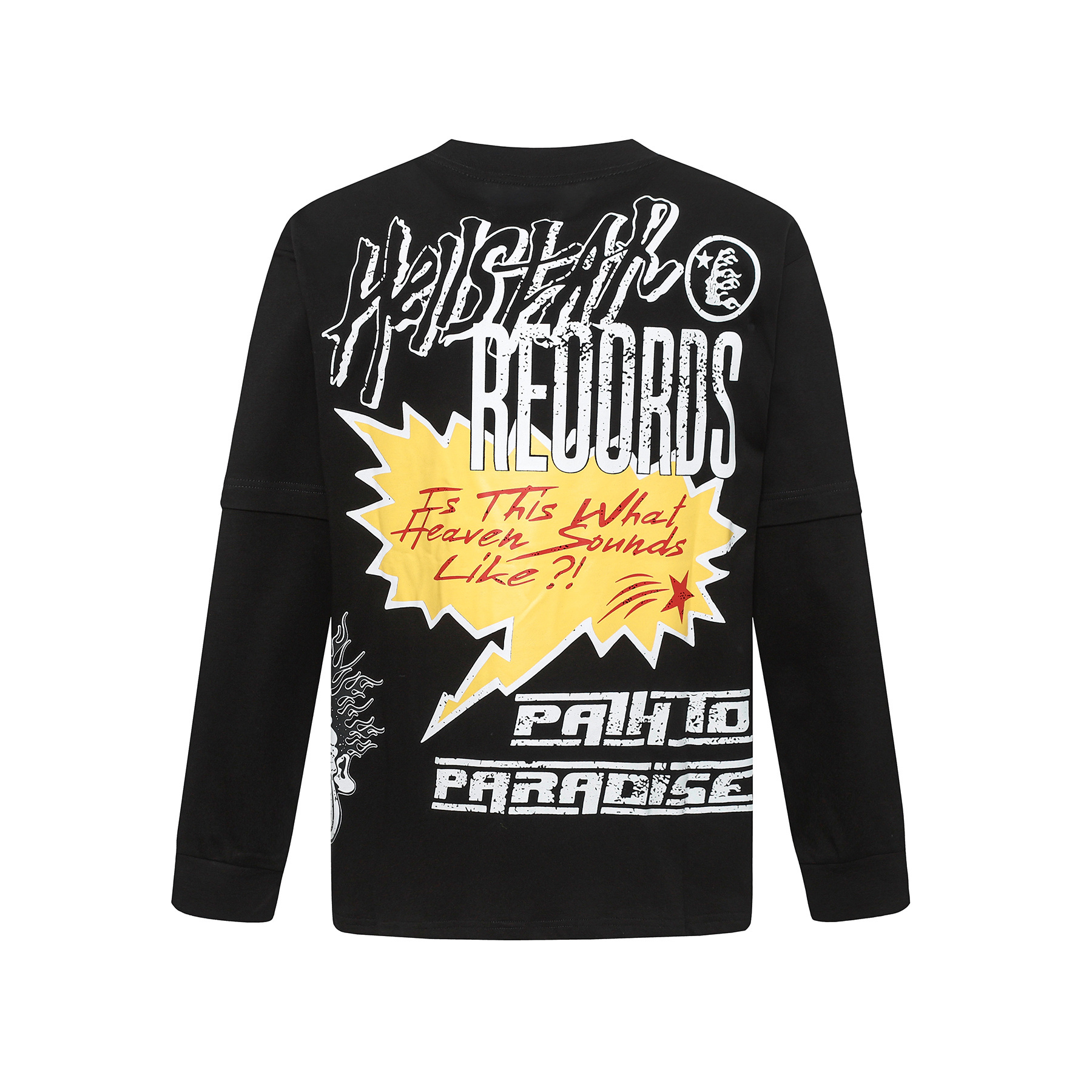 Hellstar Silent Ride Long-Sleeve T-Shirt D3230 Black/White