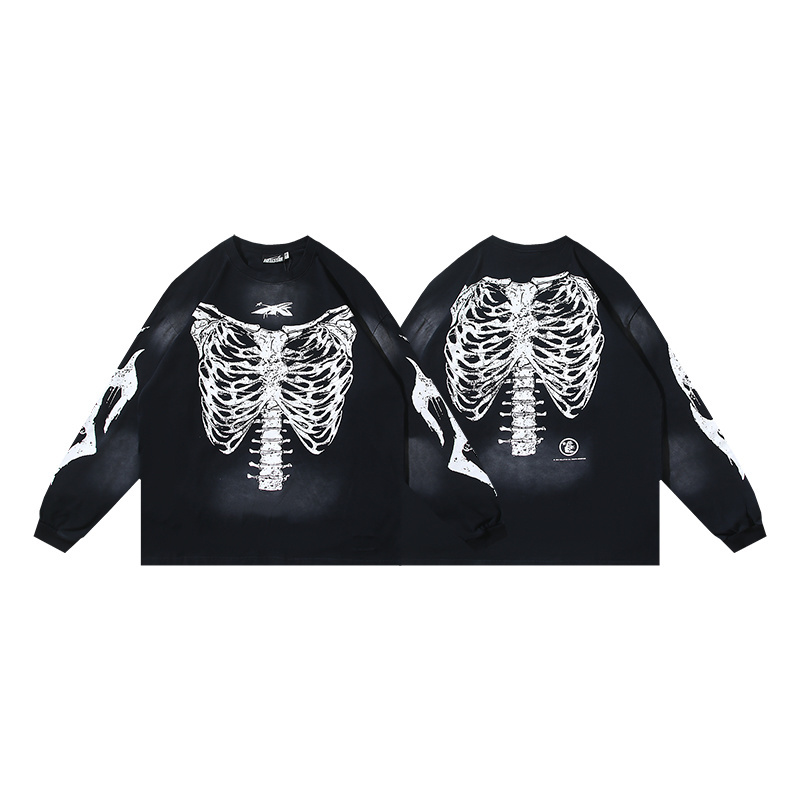 Hellstar Skeleton Long-Sleeve T-Shirt #699 Black