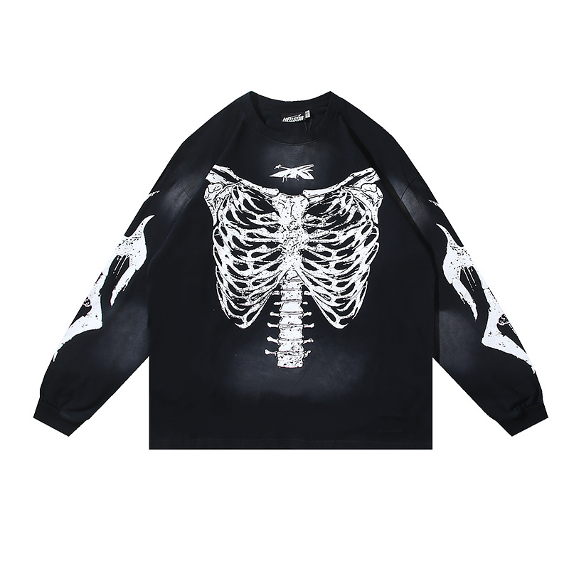 Hellstar Skeleton Long-Sleeve T-Shirt #699 Black