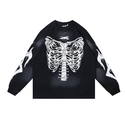 Hellstar Skeleton Long-Sleeve T-Shirt #699 Black 01