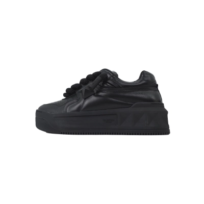 Valentino Garavani Low Top Chunky Sneakers Leather Black 01