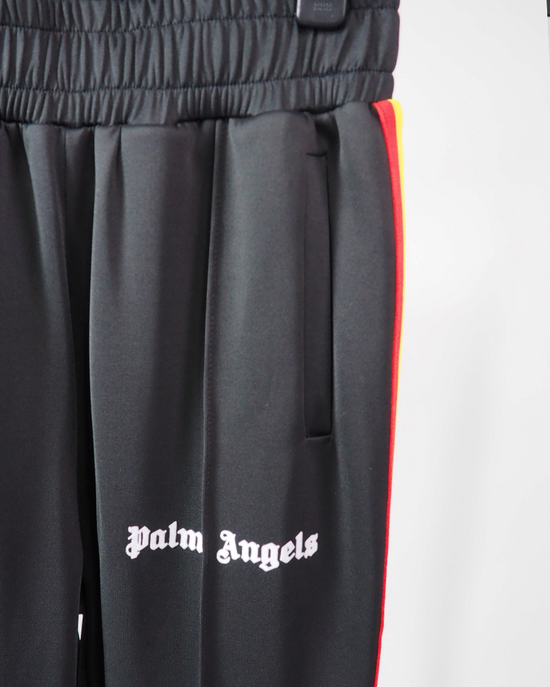 Palm Angels Zip-Up Striped Rainbow Classic Track Jacket & Pants Set Black
