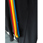 Palm Angels Zip-Up Striped Rainbow Classic Track Jacket & Pants Set Black