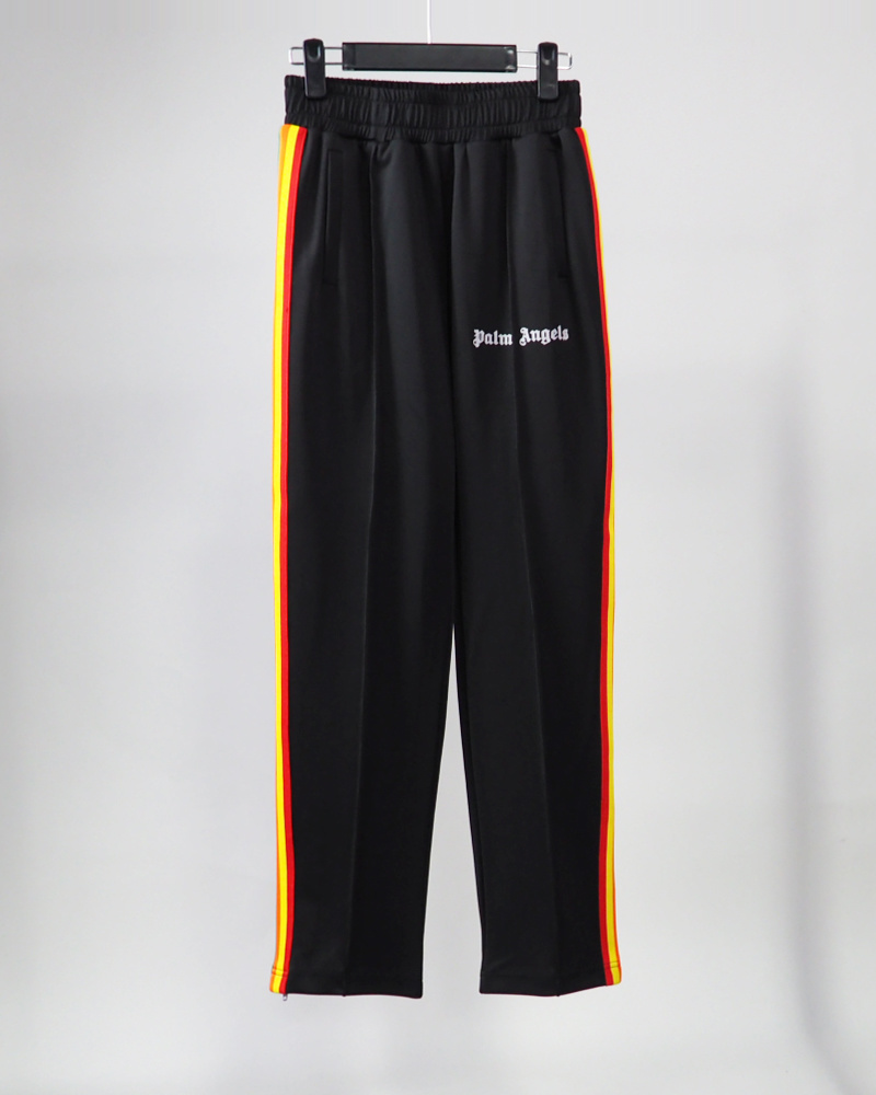 Palm Angels Zip-Up Striped Rainbow Classic Track Jacket & Pants Set Black