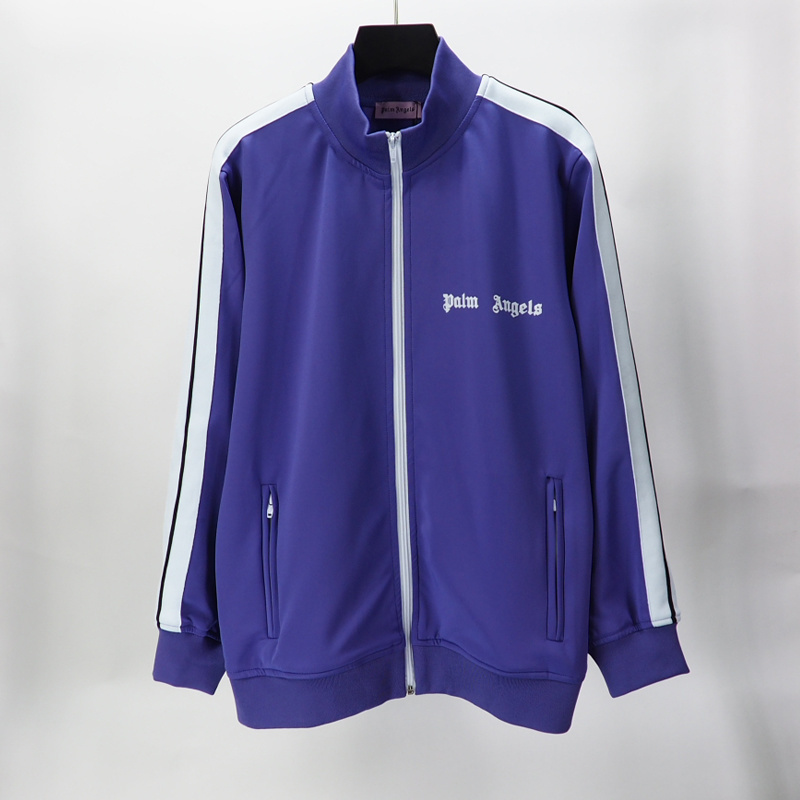 Palm Angels Zip-Up Classic Track Jacket & Pants Set Dark Purple