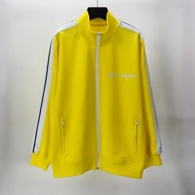 Palm Angels Zip-Up Classic Track Jacket & Pants Set Yellow 02