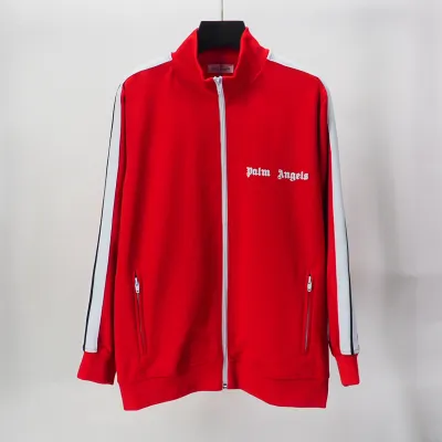Palm Angels Zip-Up Classic Track Jacket & Pants Set Red 02
