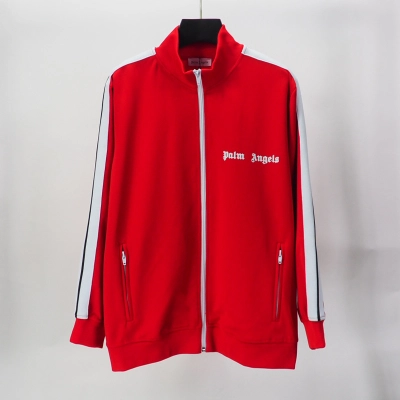 Palm Angels Zip-Up Classic Track Jacket & Pants Set Red 02