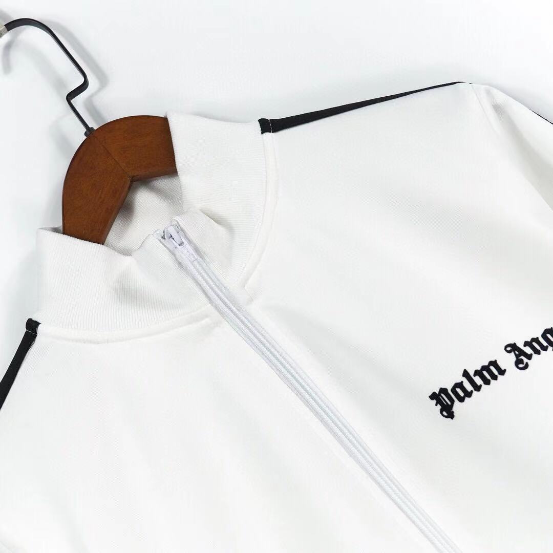 Palm Angels Zip-Up Classic Track Jacket & Pants Set White