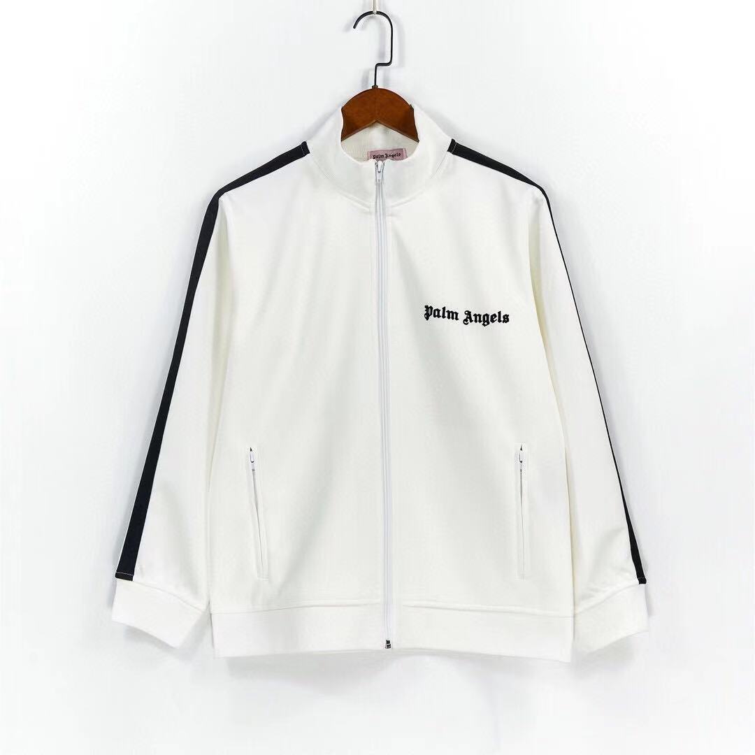 Palm Angels Zip-Up Classic Track Jacket & Pants Set White
