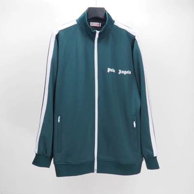 Palm Angels Zip-Up Classic Track Jacket & Pants Set Dark Green 01
