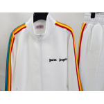Palm Angels Zip-Up Striped Rainbow Classic Track Jacket & Pants Set White