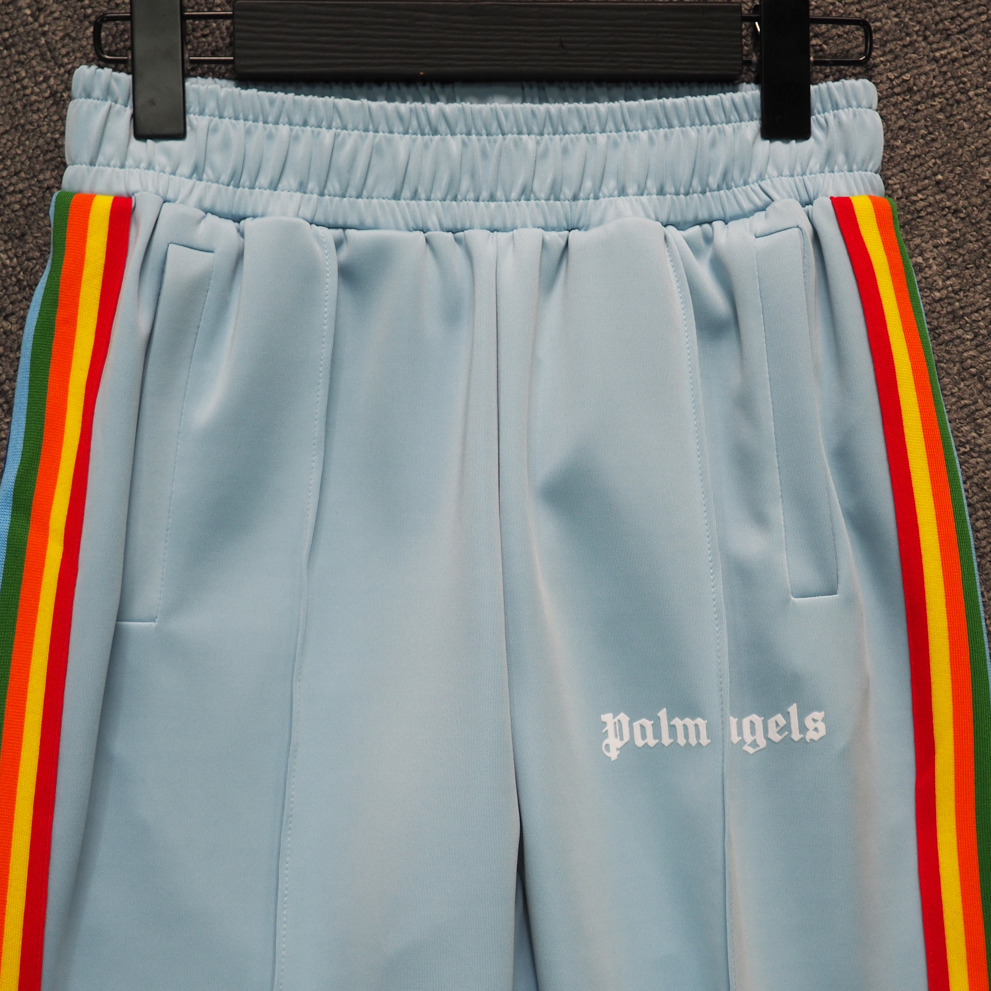 Palm Angels Zip-Up Striped Rainbow Classic Track Jacket & Pants Set Light Orchid