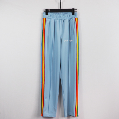 Palm Angels Zip-Up Striped Rainbow Classic Track Jacket & Pants Set Light Orchid 02