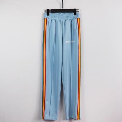 Palm Angels Zip-Up Striped Rainbow Classic Track Jacket & Pants Set Light Orchid 02