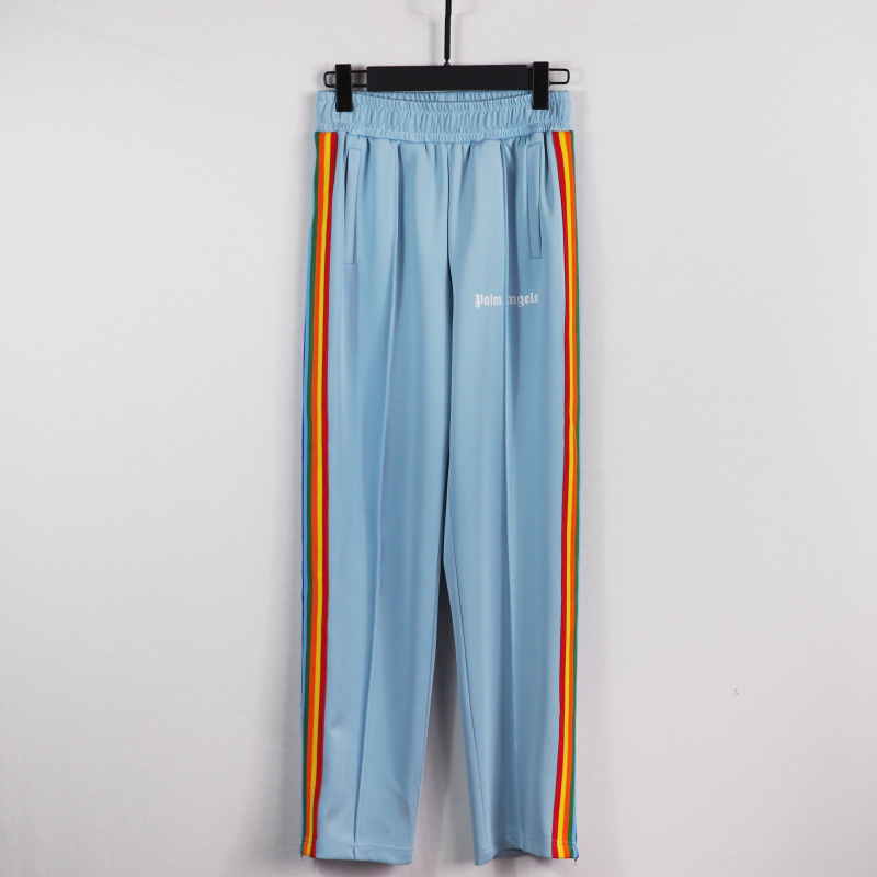 Palm Angels Zip-Up Striped Rainbow Classic Track Jacket & Pants Set Light Orchid