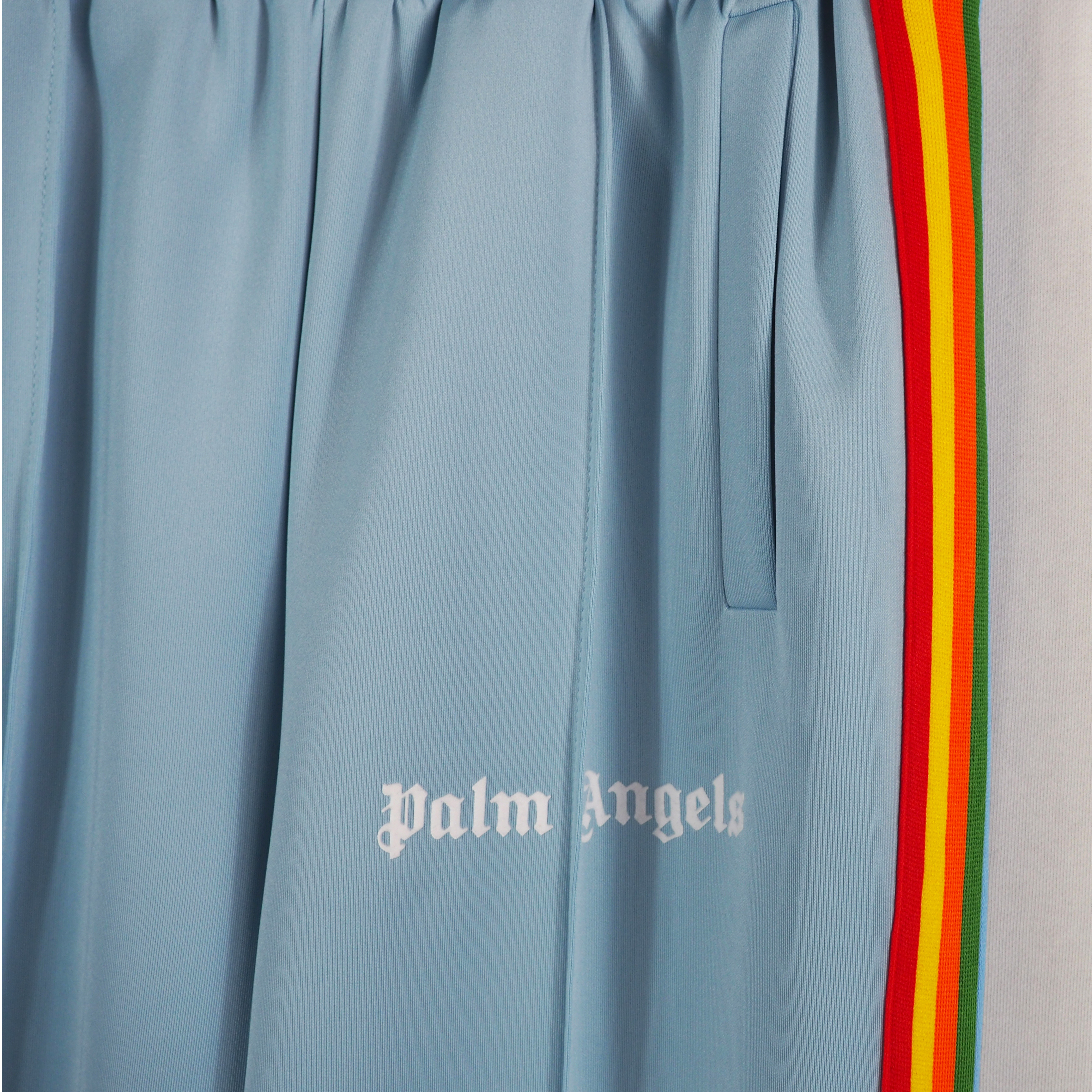 Palm Angels Zip-Up Striped Rainbow Classic Track Jacket & Pants Set Light Orchid