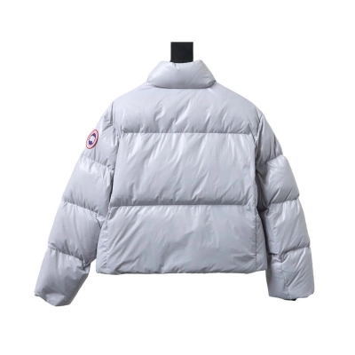 Canada Goose Cypress Cropped Puffer White Gray 02