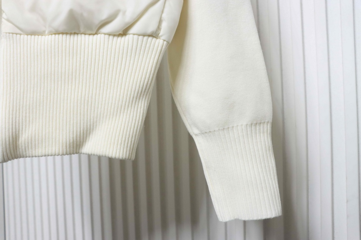 Canada Goose Hybridge Quilted Knit Jacket White