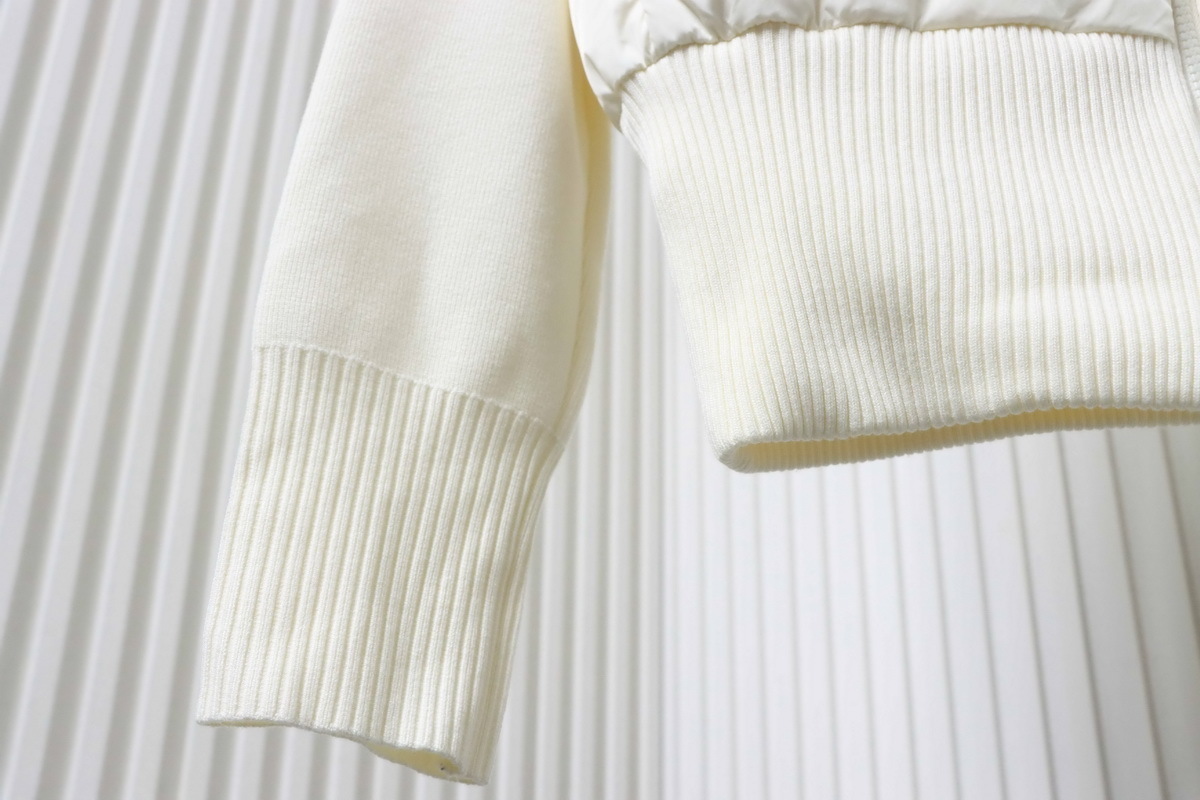 Canada Goose Hybridge Quilted Knit Jacket White