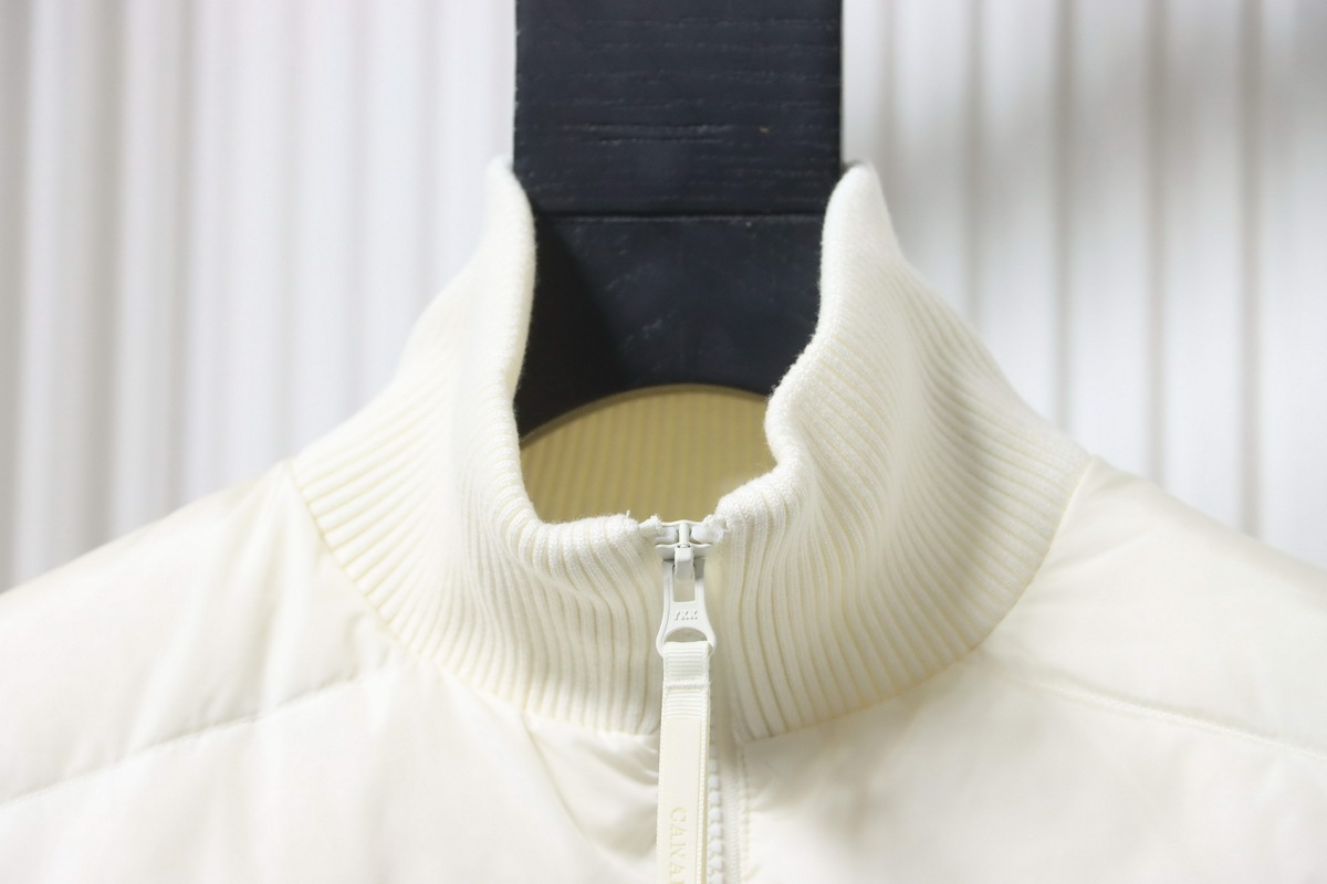 Canada Goose Hybridge Quilted Knit Jacket White