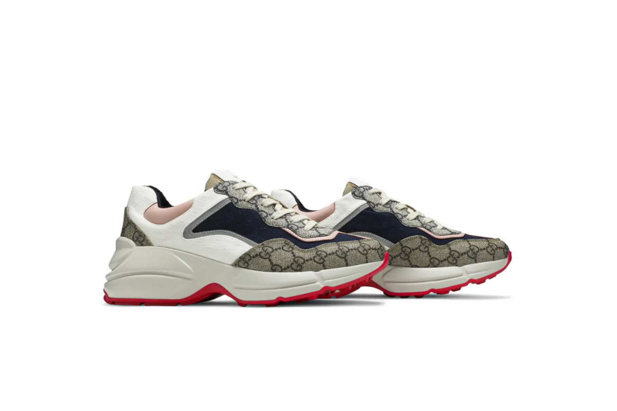 Gucci Wmns GG Rhyton 'Beige White Pink' 620185 99WF0 4371