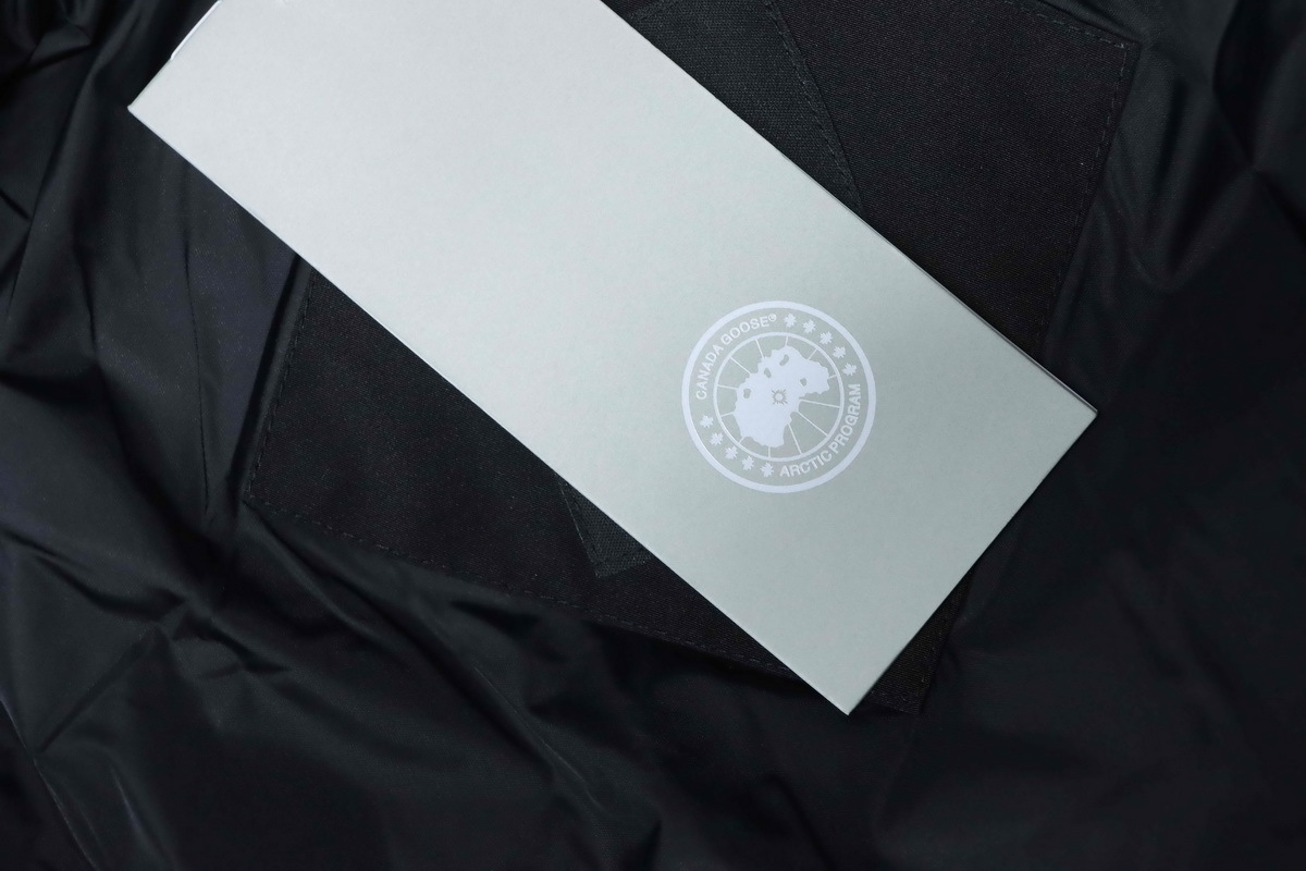 Canada Goose MacMillan Parka Black Down Jacket With Gray Label