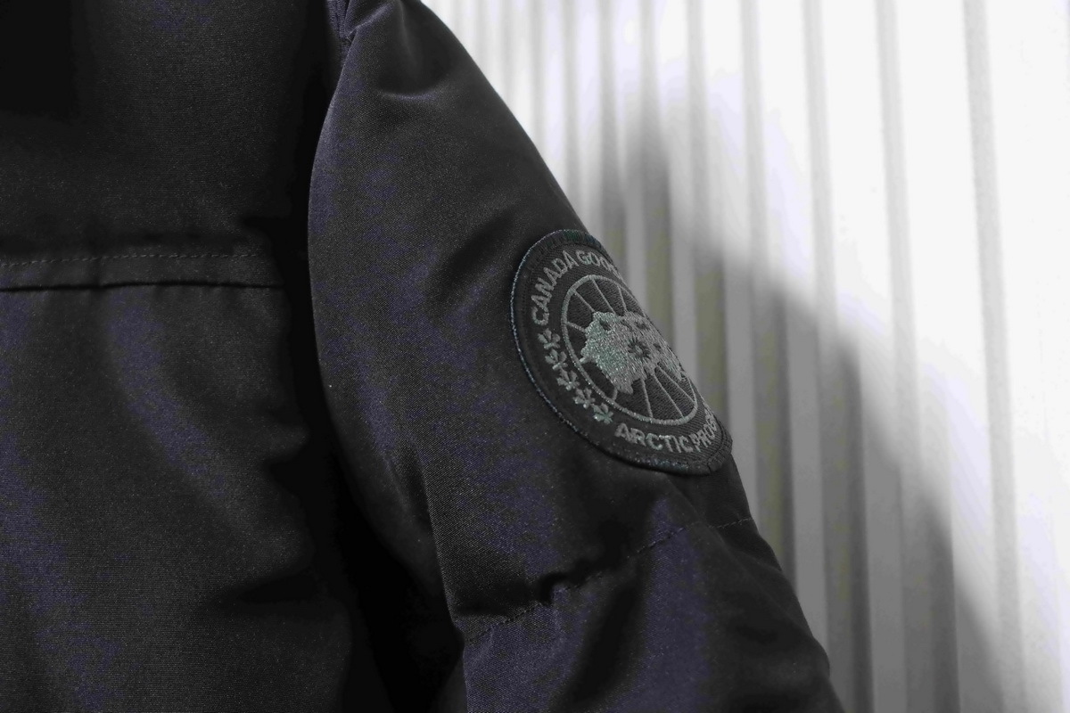 Canada Goose MacMillan Parka Black Down Jacket With Gray Label