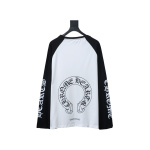 Chrome Hearts Horseshoe Neck Logo Long-Sleeve T-Shirt 'Black/White'