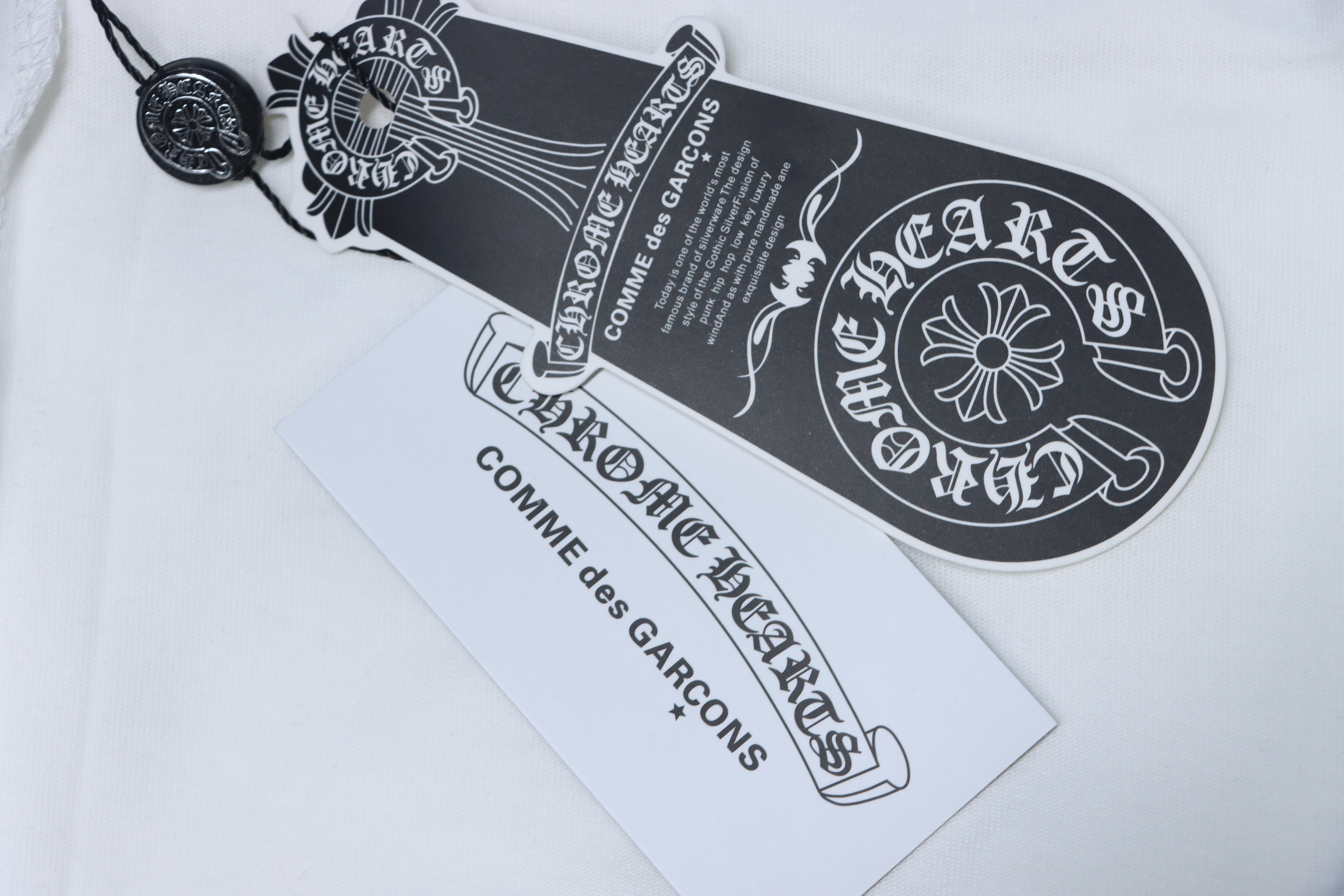 Chrome Hearts Horseshoe Neck Logo Long-Sleeve T-Shirt 'Black/White'