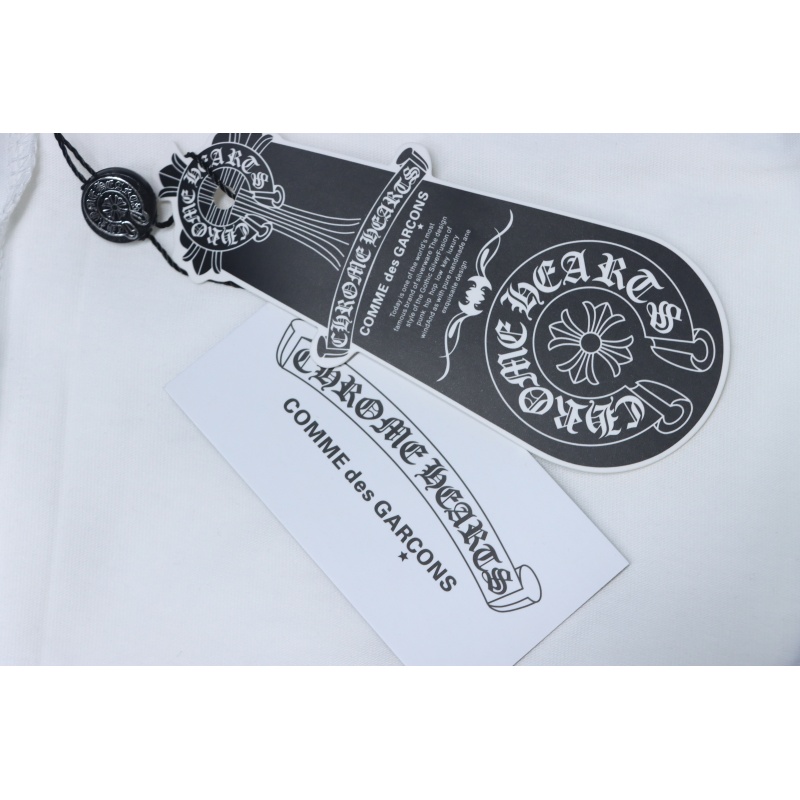 Chrome Hearts Horseshoe Neck Logo Long-Sleeve T-Shirt 'Black/White'