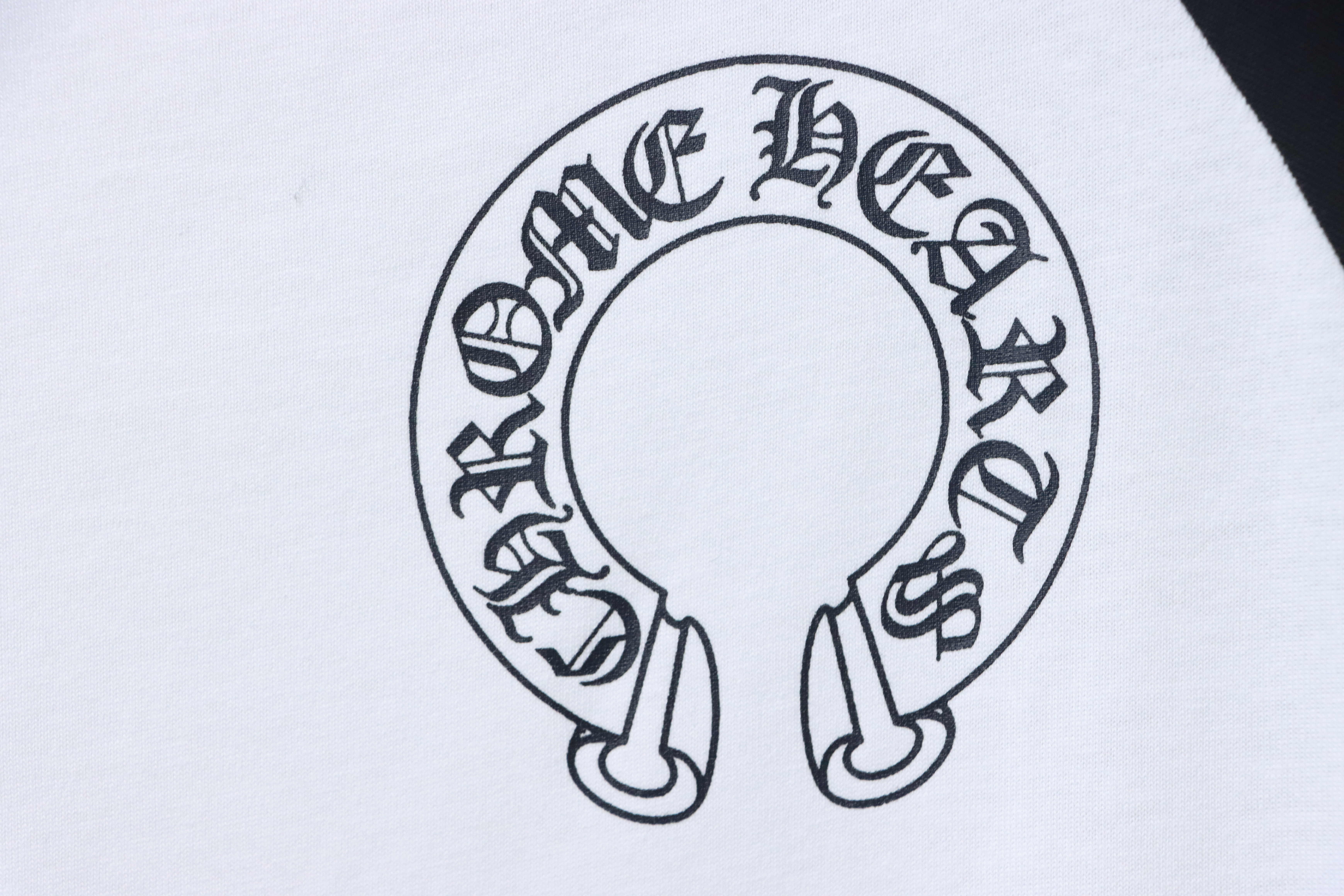 Chrome Hearts Horseshoe Neck Logo Long-Sleeve T-Shirt 'Black/White'